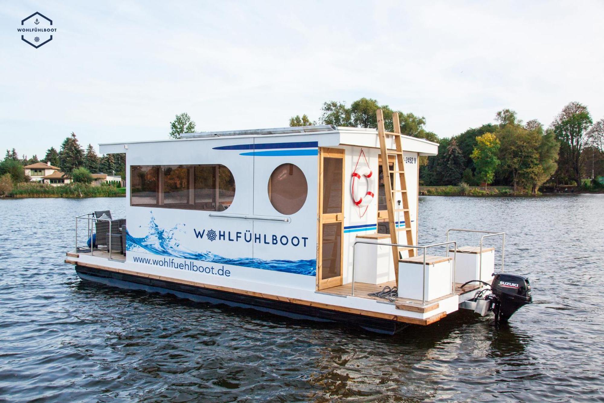Hotel Wohlfuehlboot Hausboot - Festlieger Im Hafen Bad Saarow - Wc An Bord, Dusche An Land Zewnętrze zdjęcie